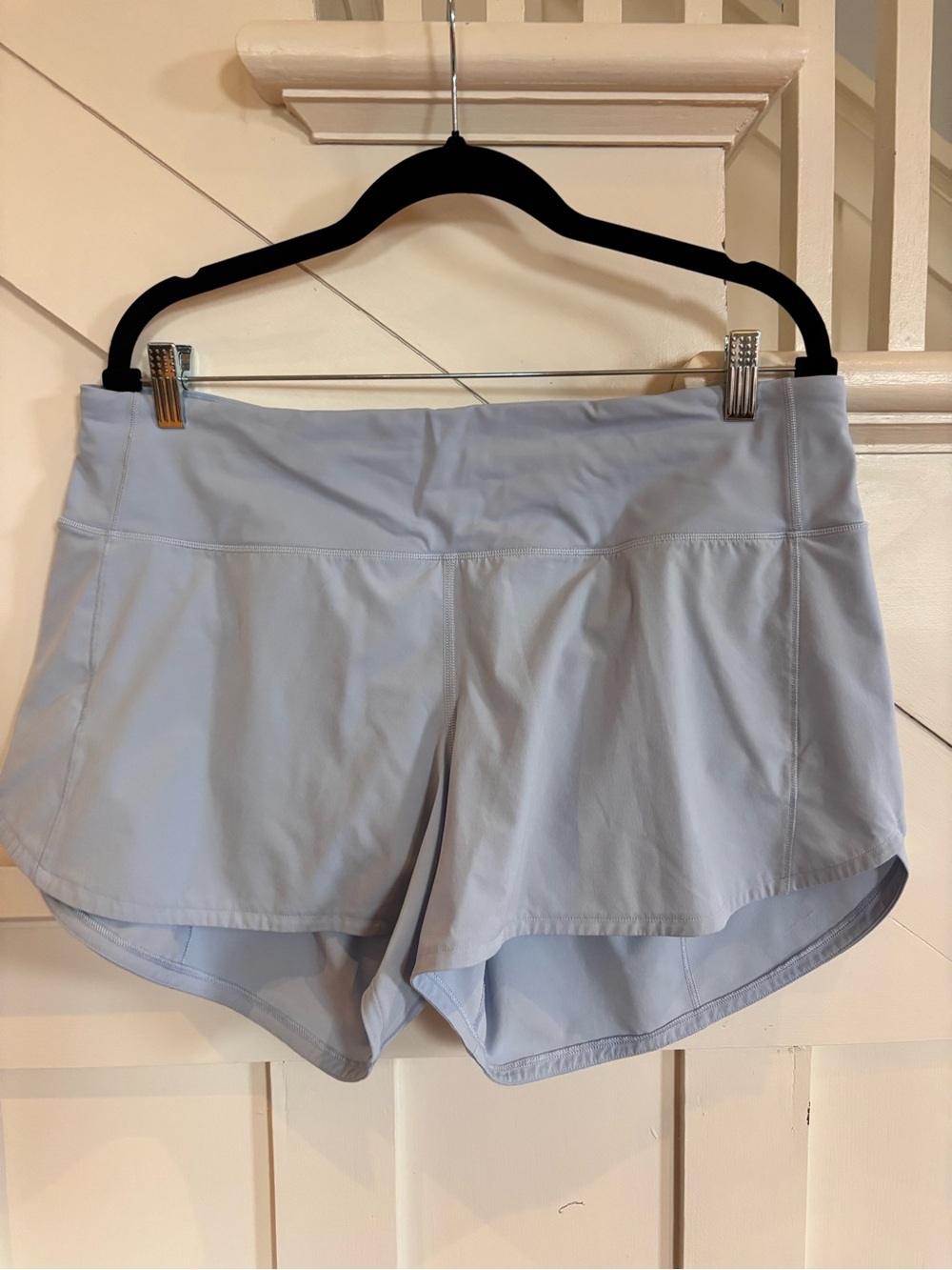 lululemon athletica Light Blue Women's Speed up shorts 4 inch and size 12